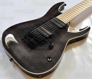 ESP BS 7 Ben Savage 7 Strings Electric Guitar in See thru Black Mint 