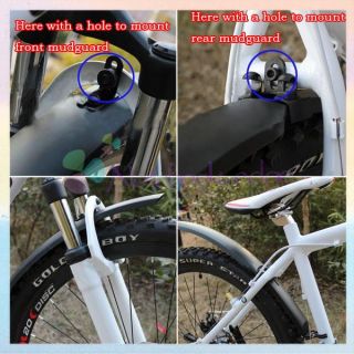 Bike Bicycle Tire Fender Front Rear Mudguard Set 2 7