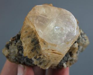   Free Yellowish Heliodor Beryl Crystal w Albite Afghanistan