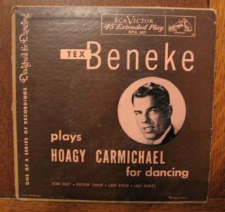 Tex Beneke Plays Hoagy Carmichael RCA 45 Extended Play Picture Cover 