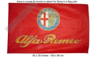 Deluxe New Alfa Romeo Banner Flag Sign Red GTA GTV 145