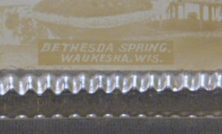 Bethesda Mineral Spring Souvenir Glass Paperweight Waukesha Wi 