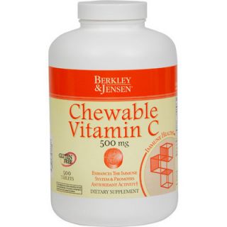 Berkley & Jensen 500 mg Chewable Vitamin C Tablets   500 Count