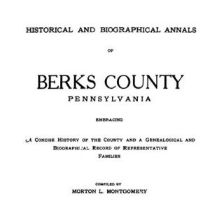 Berks County PA Genealogy Collection 1 CD