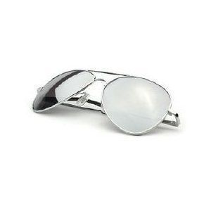 top gun mirror aviator sunglasses silver