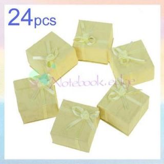 24x jewelry ring erring pendant paper gift box yellow from