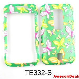 Cell Phone Cover Case for Huawei Ascend M860 Trans Butterlifes Green 