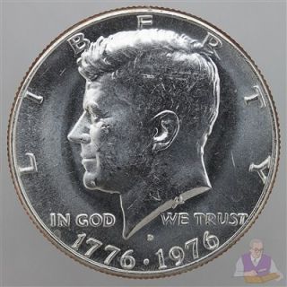 1976 D Kennedy Half Dollar BU Bicentennial Clad US Coin