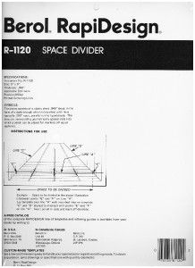 berol rapidesign template space divider r 1120