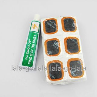 Bicycle Bike Tire Tube 48 Rubber Patches Repair Kit Bicycle Cold Glue 