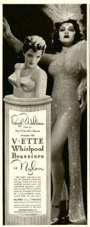 Film Star Beryl Wallace in 1941 V ette Whirlpool Bra Ad
