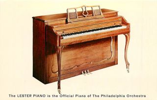Lester Piano Betsy Ross Spinet Model 130 Advertising Postcard Dexter 