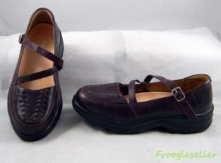 Dr Comfort Womens Betsy Low Heel Loafers Shoes 5 5 M Burgundy Leather 