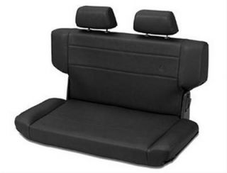 Bestop Seat TrailMax II Fold and Tumble Rear Bench Vinyl Black Jeep 