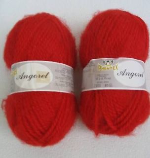 Skeins Phentex Angoral Angora Like Red Yarn 1.75 oz. Each NEW