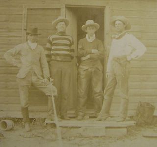 Antique Western Cabinet Photo Billy The Kid John Tunstall Alex Mcsween 