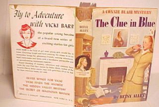 1948 Book w DJ Connie Blair Clue in Blue Betsy Allen