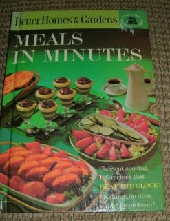 Vintage 60s Book Better Homes Gardens Meals in Minutes Cookbook Illus 