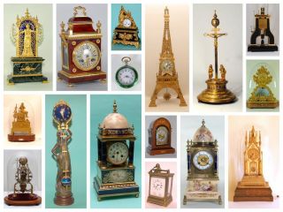   selection of fine antique clocks music boxes singing bird boxes etc