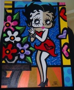 Betty Boop by Jozza Original Oil Britto Style Pop Art