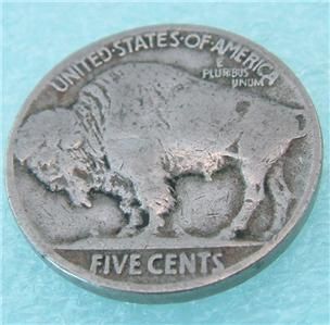 1937 Indian Head Bisson Buffalo Nickel Five Cent Coin