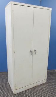 Heavy Duty Bi Fold 2 Door Storage Cabinet 36 x 19 x 73