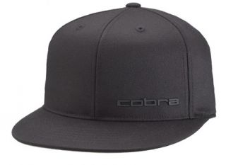 New Cobra Flat Bill 210 Black Fitted L XL Golf Hat Cap