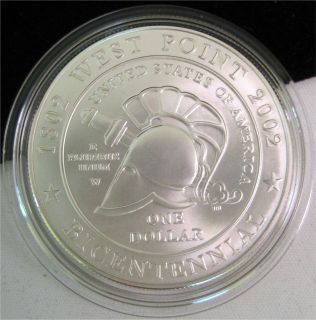   Military Academy UNC Silver Dollar Bicentennial Commemorative Coin