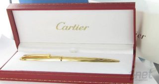 Stylo Bille Louis Cartier Gordon ST170009 Gold Plated Ballpoint Pen 