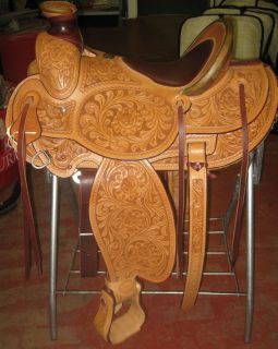 Billy Cook 16 Wade Tree Roper Roping Saddle Fully Hand Tooled Great 