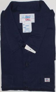   Shirt Long Sleeve Navy Big Bill Codet Poly Cotton USA Big Tal