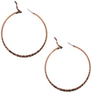 New Large Copper Rox Pierced Hoop Earrings Made USA
