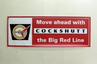 Vintage Cockshutt Big Red Line Farm Equipment Tractor Banner