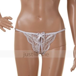 SEXY Women Lingerie Bikini Set Lace See through Open Bra + Crotch G 