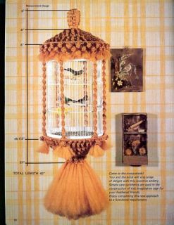   MACRAME ~Vintage Pattern Book~Greek & Roman Inspired HANGERS Bird CAGE