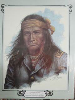 Bill Hampton,Listed Artist, Apache Indian Print 1976 Sidekick