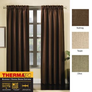 Thermal Backed Hopsack Blackout Curtain Panel Pair