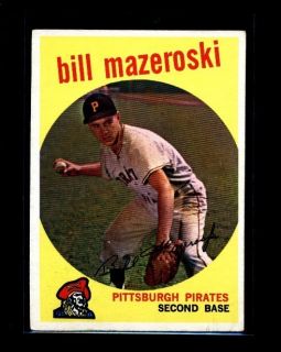 1959 Topps 415 Bill Mazeroski Pirates EX 039993