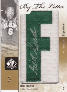 Bill Russell 2011 12 SP Authentic Patch Auto D 5