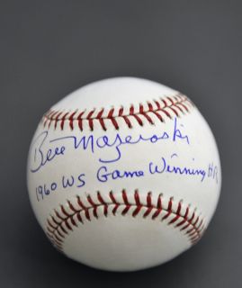 Bill Mazeroski Signed/ Autographed Official MLB Baseball w/ 1960 GW HR 