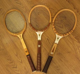   tennis Racquets AUTOGRAPH Stan Smith / Billie Jean King / Jack Kramer