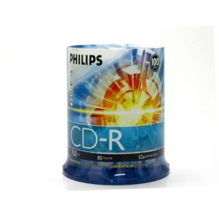 300 Philips Brand Logo Blank CD R CDR Disc Media 52x 80min 700MB in 