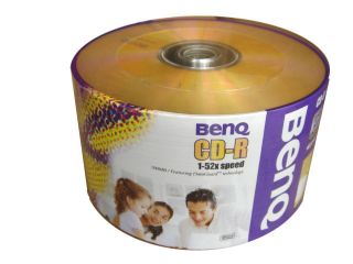 100 BenQ Logo 52x CD R CDR Blank Disc Recordable Media 80min 700MB 
