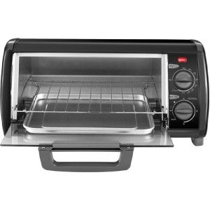 The Black & Decker 4 Slice Toaster Oven lets you bake, broil and toast 