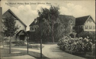 Billerica MA Mitchell Military Boys School c1910 PC