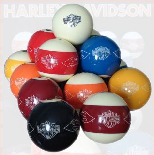 Harley Davidson Customized Pool Billiard Balls Set