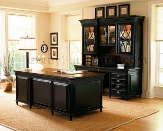 American Federal Black Wood Executive Desk Home Office Online 