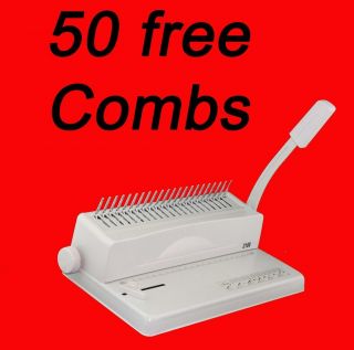 New Comb Binder Binding Machine w 50 Free Combs
