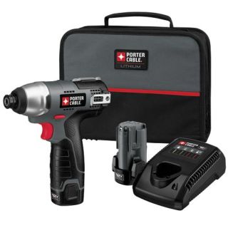 Porter Cable 12V Max Lithium Cordless Compact 1 4 in Impact Driver Kit 