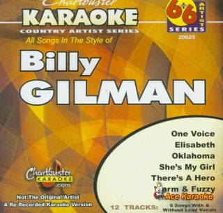 Chartbuster Karaoke 6X6 CDG CB20625   Billy Gilman CDG
